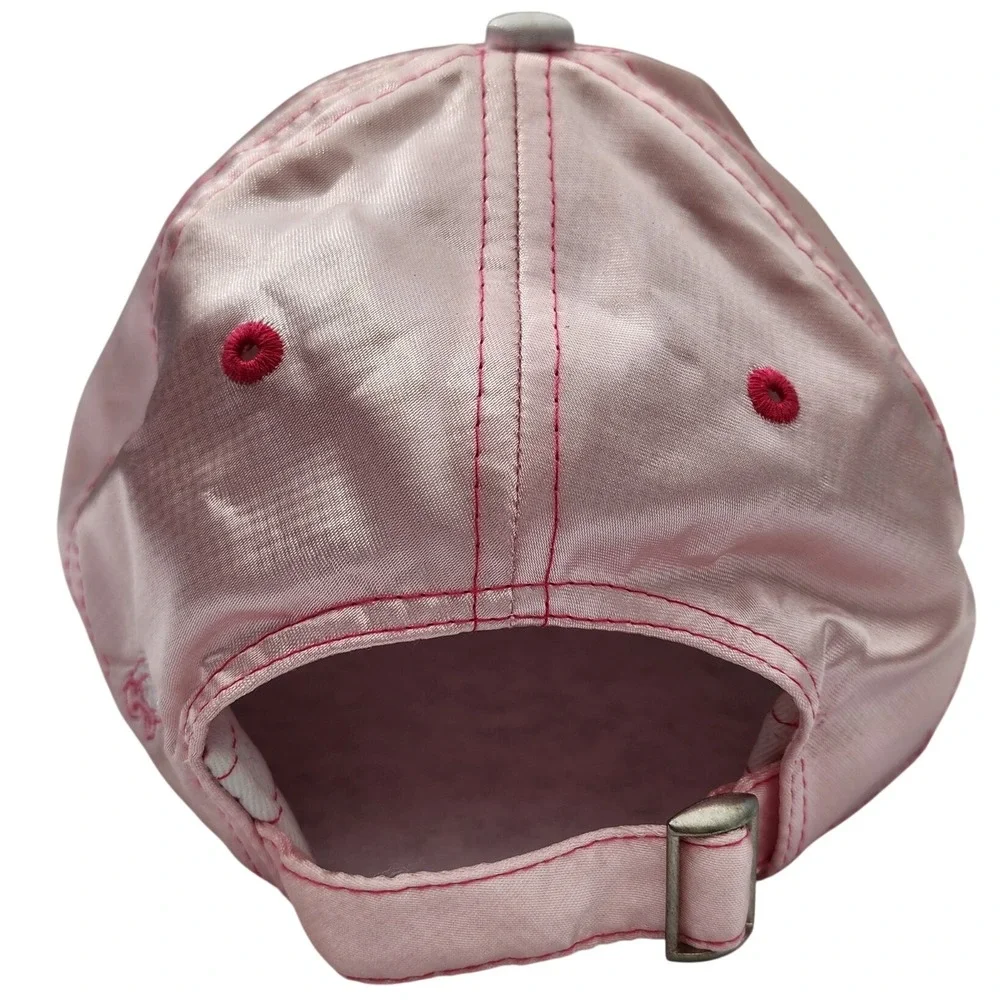 Reebok Philadelphia Eagles NFL Womens Pink Satin Rhinestone Adjustable Hat Cap